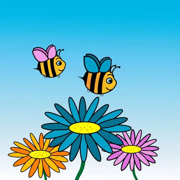 Happy Bees dessin animé — Photo