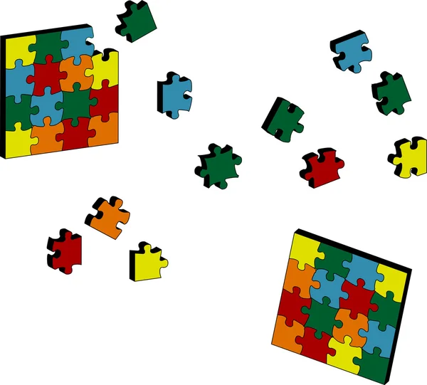 3D puzzle obrázku — Stock fotografie