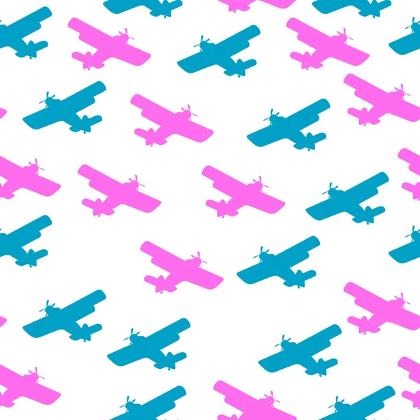 Seamless pattern with airplanes — Stock Photo, Image