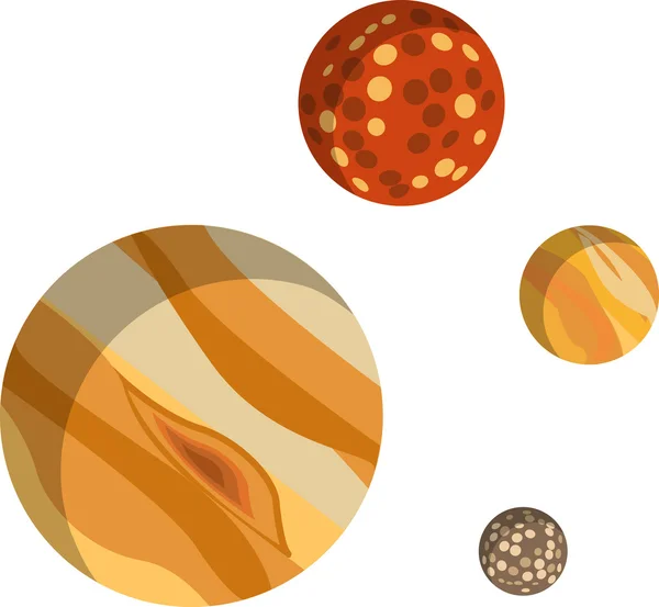 Kayalık gezegenlerin - Jüpiter, Venüs, mars, Plüton — Stok fotoğraf