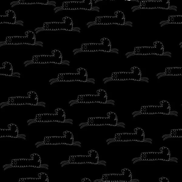 Seamless pattern with white sheep — Stock Photo, Image