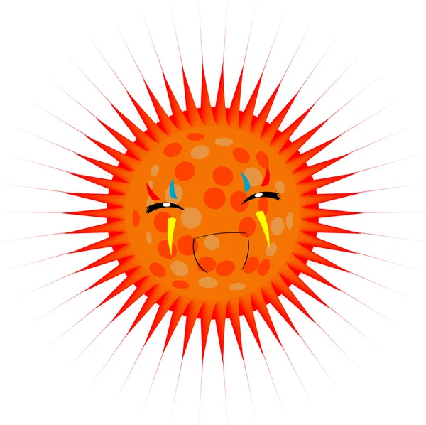 太陽の図は笑みを浮かべて — ストック写真