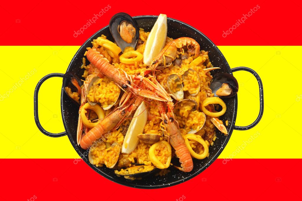 Paella de bandera española — Foto de stock © sfumata1 #8678079