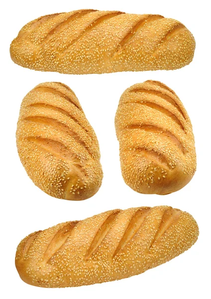 焼きたてのパンの多く胡麻分離セット — ストック写真