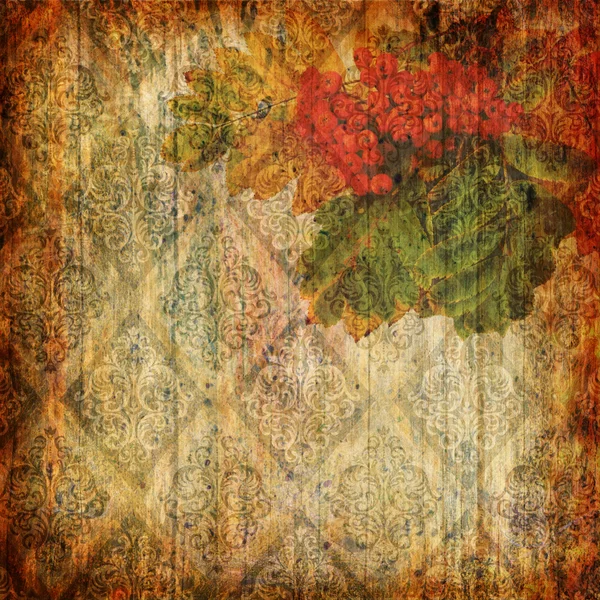 Papel de parede vintage com flor — Fotografia de Stock