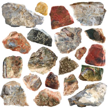 Mineral geology collection isolated clipart