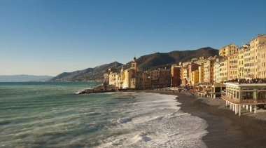 Camogli yakınındaki Cenova, İtalya güzel köy