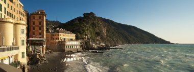 Camogli yakınındaki Cenova, İtalya güzel köy