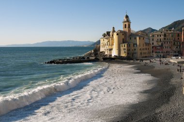 Camogli yakınındaki Cenova, İtalya güzel köy