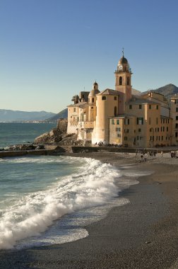 Camogli yakınındaki Cenova, İtalya güzel köy