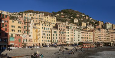 Camogli yakınındaki Cenova, İtalya güzel köy