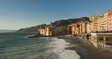 Camogli yakınındaki Cenova, İtalya güzel köy