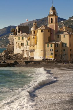 Camogli yakınındaki Cenova, İtalya güzel köy