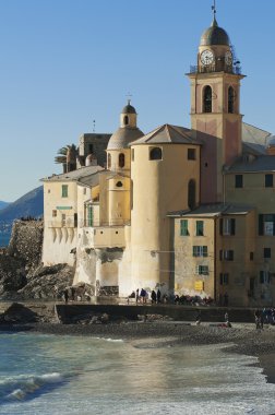 Camogli yakınındaki Cenova, İtalya güzel köy