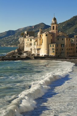 Camogli yakınındaki Cenova, İtalya güzel köy