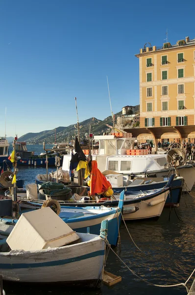 Camogli gyönyörű falu, közel, Genova, Olaszország — Stock Fotó