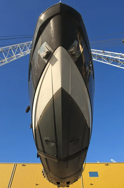 stock image Yacht transport at port