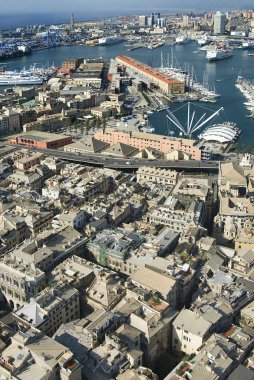 tarihi merkezi ve liman Cenova İtalya'nın görünümü