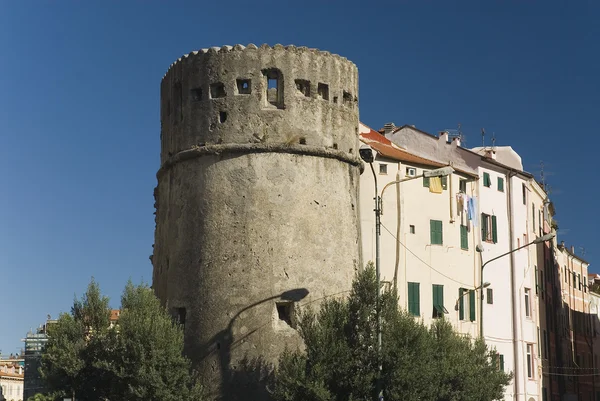 Sanremo, Liguria Italy, old tower called della Ciapela — стоковое фото