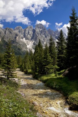 Dolomiti yakınındaki san martino di castrozza, trentino, İtalya