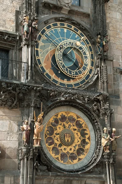 stock image The astronomical clock in Prague, Czech republic in the Old Tow