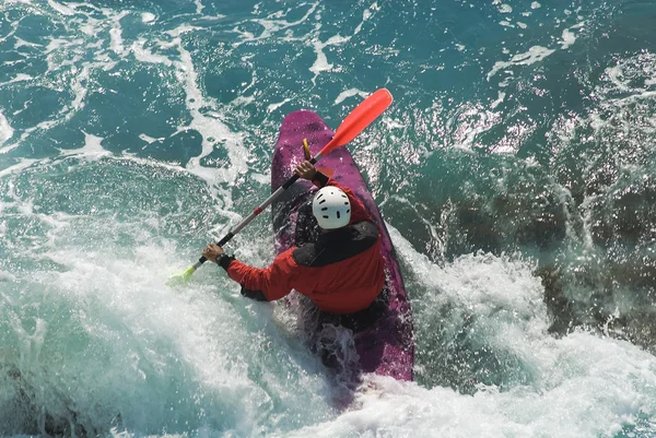 stock image Kayak on the wawes of the sea