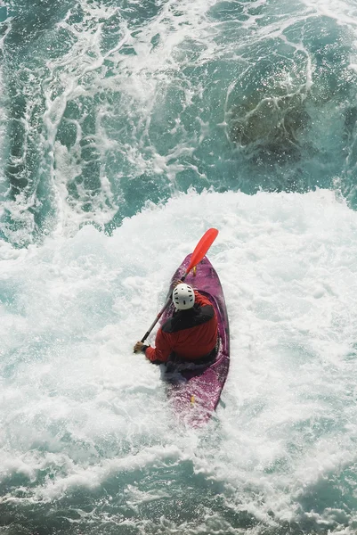 Stock image Kayak on the wawes of the sea