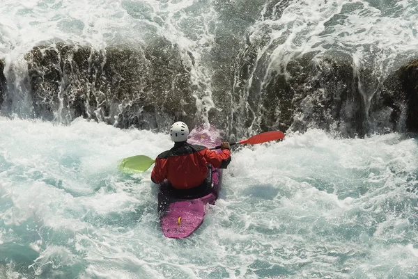 stock image Kayak on the wawes of the sea