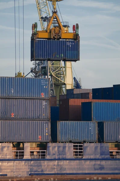 stock image Maritime activity at the Port of Genoa,Italy