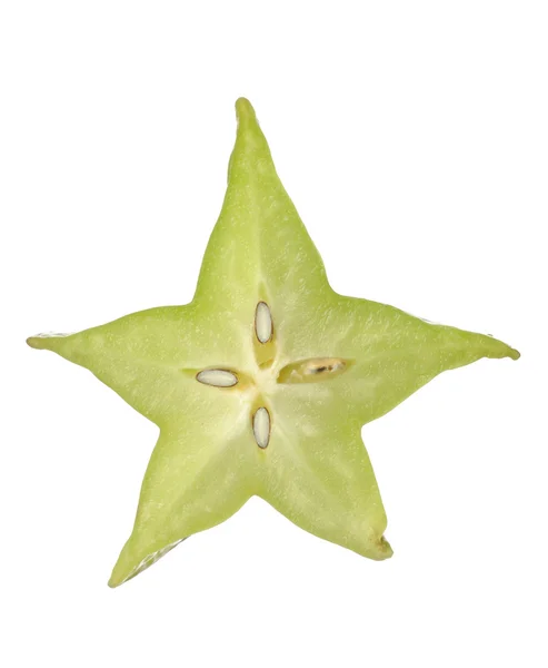 stock image Isolated fruit on white,a green carambola