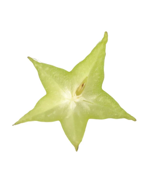 stock image Isolated fruit on white,a green carambola