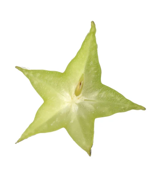 stock image Isolated fruit on white,a green carambola