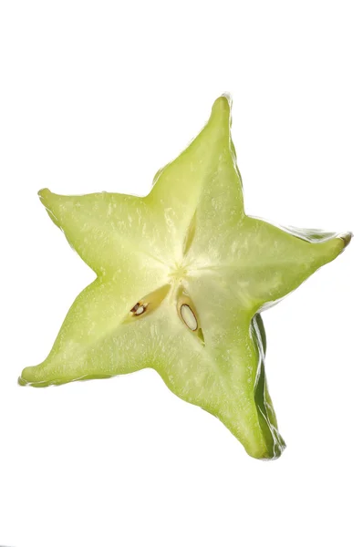 stock image Isolated fruit on white,a green carambola