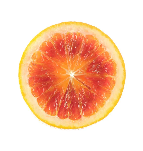 Isolated fruit on white,a slice of orange — Stock Photo, Image
