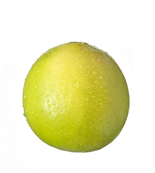Elszigetelt fehér gyümölcs, egy csepp gránátalma — Stock Fotó