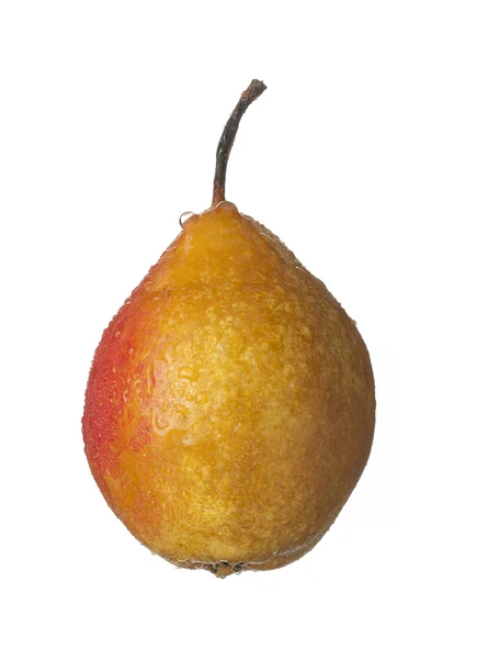 Frutta isolata su bianco, una pera frutta isolata su bianco, una pera wi — Foto Stock