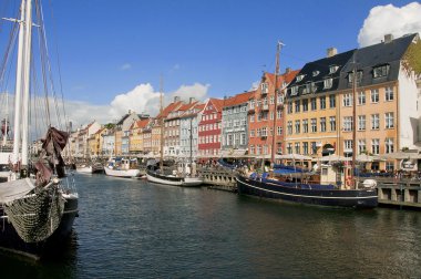 Nyhavn yeni armut Kopenhag Danimarka