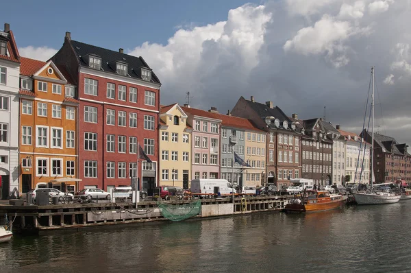 Груша Нюхавн та забезпечує новий Копенгагенській — стокове фото