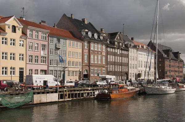 Nyhavn nueva pera Copenhague Dinamarca — Foto de Stock