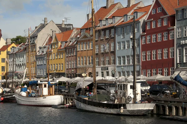 Nyhavn új körte Koppenhága Dánia — Stock Fotó