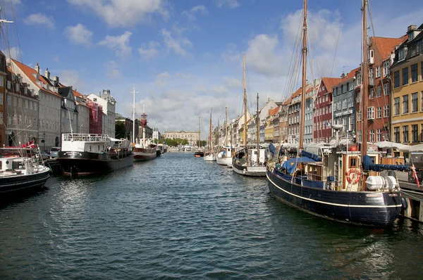 Nyhavn nieuwe peer Kopenhagen Denemarken — Stockfoto