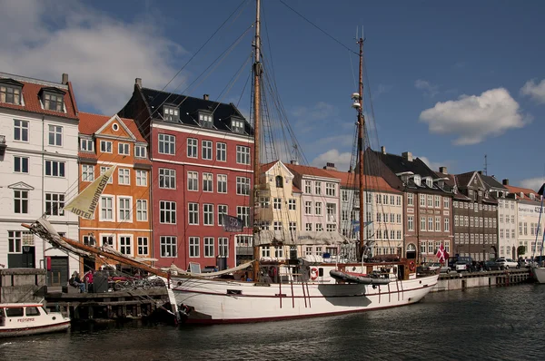 Nyhavn nova pêra Copenhaga Dinamarca — Fotografia de Stock