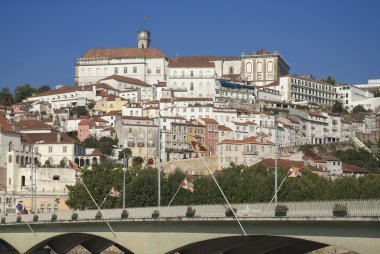 Görünüm eski bir kasaba Coimbra, Portekiz