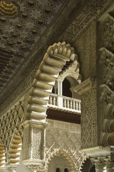 Alcazar, arabské architektury v sevilla, Španělsko — Stock fotografie