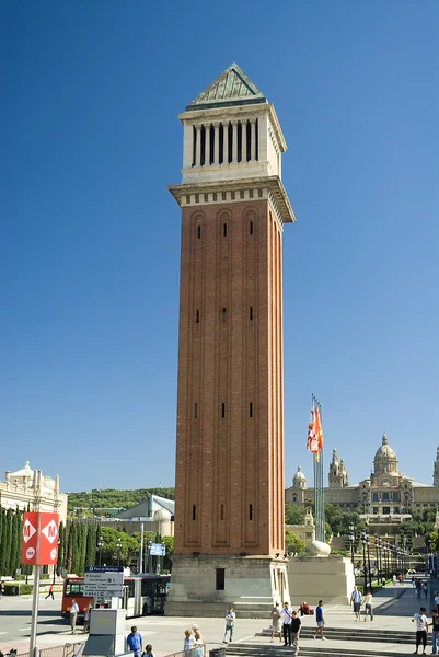 Vista de Barcelona, Catalunha, Espana, torre veneziana — Fotografia de Stock