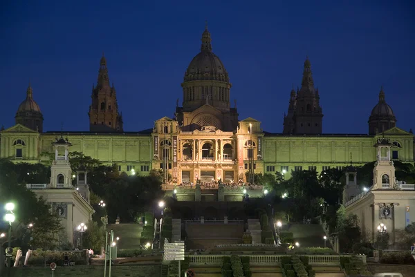View of Barcelona, Catalonia, Espana, the National Art Museum — стоковое фото