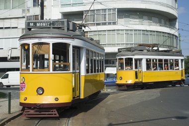 lisboa, Portekiz, Avrupa'da tipik tramvay hattı