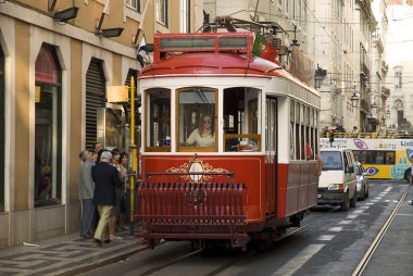 lisboa, Portekiz, Avrupa'da tipik tramvay hattı