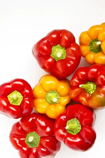 Parta barevných zralé papriky — Stock fotografie