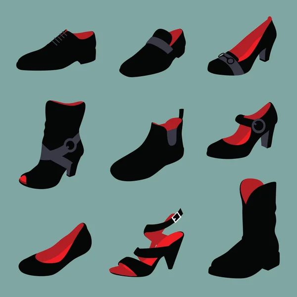 Мужская и женская обувь — стоковое фото